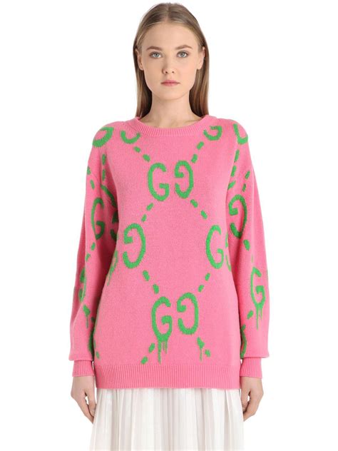 sweatshirt gucci pink|gucci pink and green sweater.